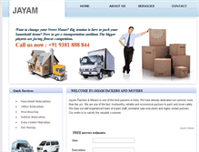 Tablet Screenshot of jayampackersandmovers.com